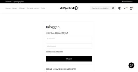 bijenkorf online inloggen.